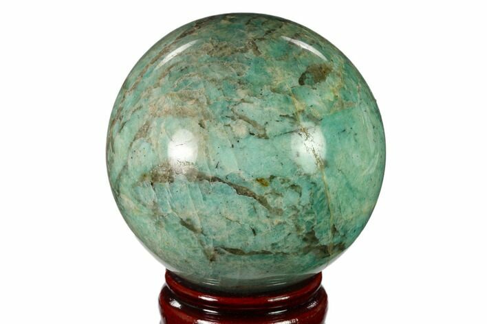 Polished, Graphic Amazonite Sphere - Madagascar #157692